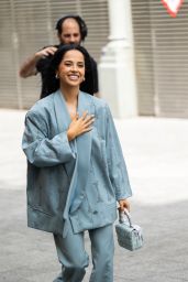 Becky G Unveils Powder Blue Power at Amiri SS26 Show
