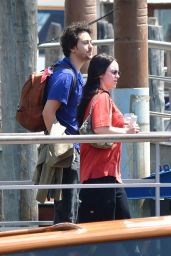 Billie Eilish Navigates Venice Canals in Casual Chic