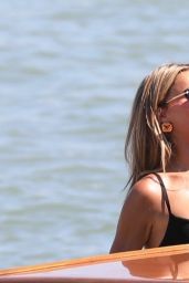 Brooks Nader Channels Italian Allure in Black Mini in Venice