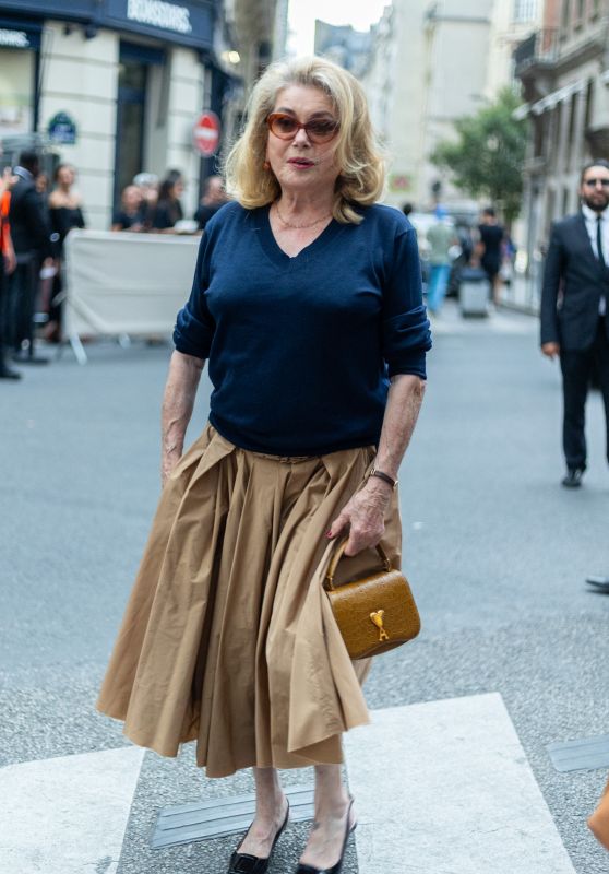 Catherine Deneuve Unveils Parisian Chic at AMI Show