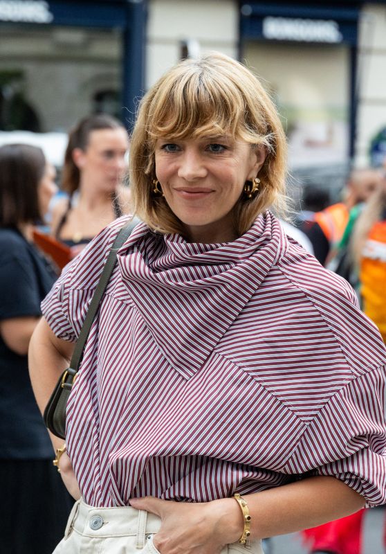 Celine Sallette Unveils Striped Chic at AMI Show