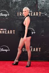 CJ Perry Unveils Feathered Flair at "Ironheart" Launch