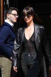 Dakota Johnson All-Black Street Style Tribeca 2025