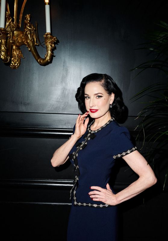 Dita Von Teese Exudes Vintage Glamour at The Savoy