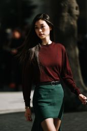 Doyeon Kim Channels Dual Chic at Saint Laurent Menswear Show