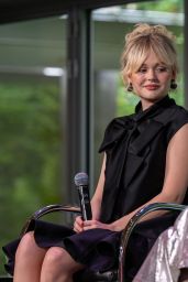 Emily Alyn Lind Unveils Chic Bow Statement at Women in Entertainment Summit