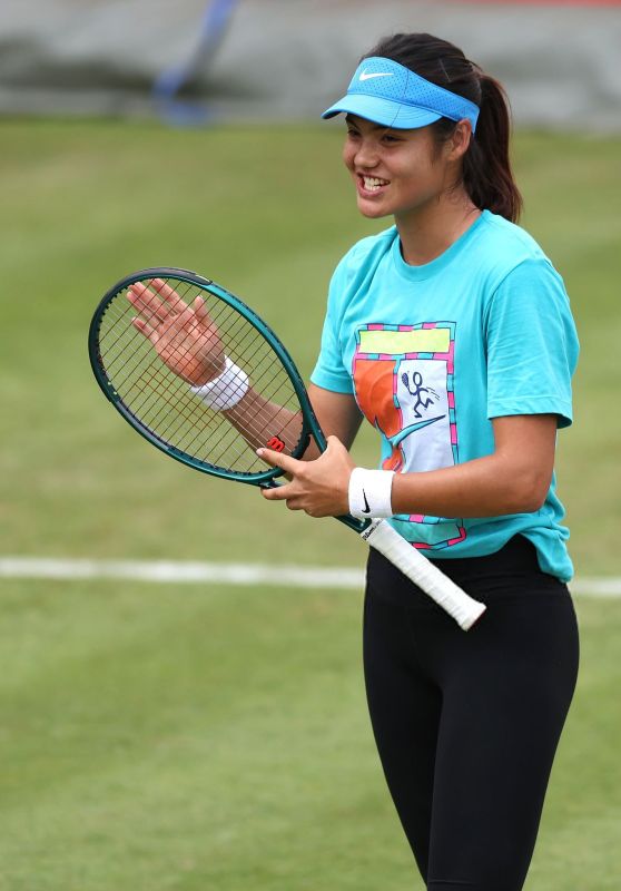 Emma Raducanu practice session at Wimbledon 2025 - London
