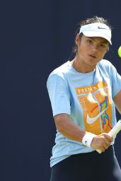 Emma Raducanu Practices for HSBC Championships in London