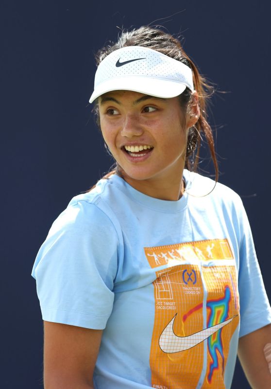 Emma Raducanu Practices for HSBC Championships in London