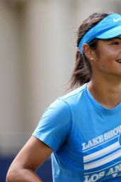 Emma Raducanu Warms Up for Eastbourne Open Challenge