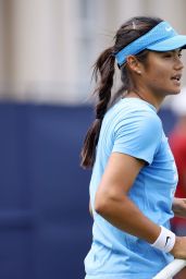 Emma Raducanu Warms Up for Eastbourne Open Challenge