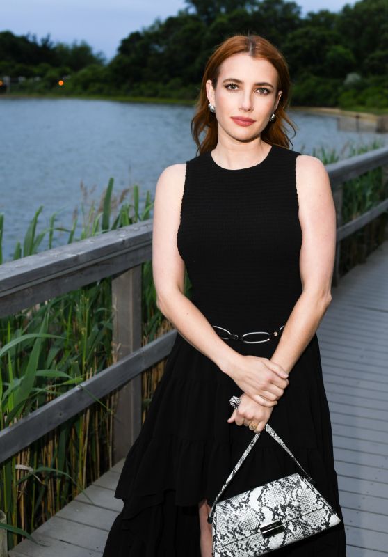 Emma Roberts Charms in Black & White at Michael Kors Montauk Event