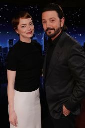 Emma Stone Embraces Understated Chic for Kimmel