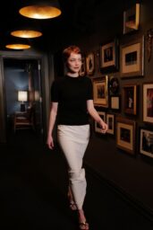 Emma Stone Embraces Understated Chic for Kimmel