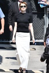 Emma Stone's Monochrome Chic for Kimmel Live Taping