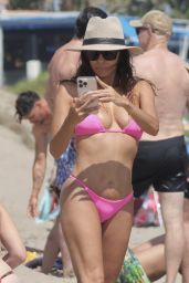 Eva Longoria Sizzles in Pink Bikini on Marbella Beach