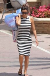 Eva Longoria Steps Out in Marbella in Striking Stripes