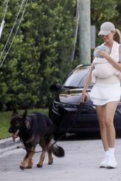 Gisele Bündchen Walks Dogs in Miami, Baby in Tow