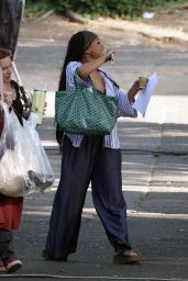 Halle Bailey Embraces Roman Chic on "Italianna" Set