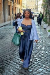 Halle Bailey Embraces Roman Chic on "Italianna" Set
