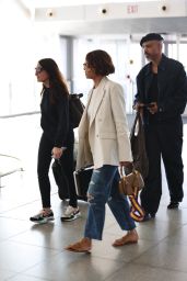 Halle Berry and Van Hunt spotted departing JFK Airport June 4, 2025