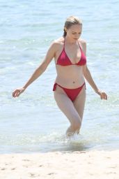 Heather Graham – Heating up in a red bikini, Sardinia Italy June 20 2025