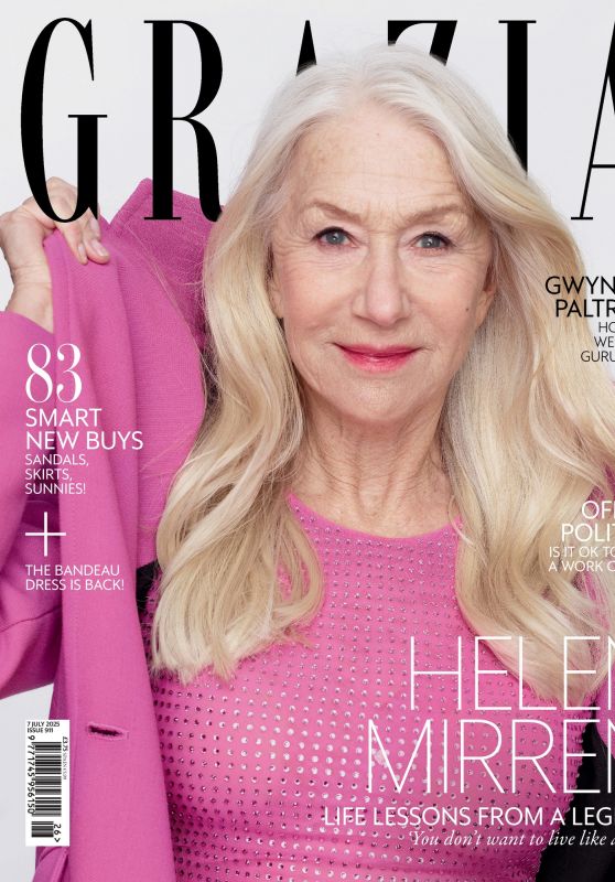 Helen Mirren Commands Grazia UK in Radiant Pink