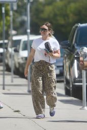 Hilary Duff Spots Bold Leopard Pants Outside Sherman Oaks Art Class