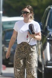 Hilary Duff Spots Bold Leopard Pants Outside Sherman Oaks Art Class