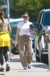 Hilary Duff Spots Bold Leopard Pants Outside Sherman Oaks Art Class