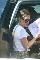 Hilary Duff Spots Bold Leopard Pants Outside Sherman Oaks Art Class
