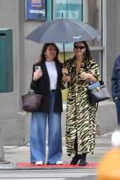 Irina Shayk: NYC Stroll in Zebra Print