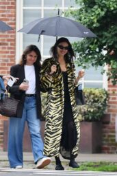 Irina Shayk: NYC Stroll in Zebra Print