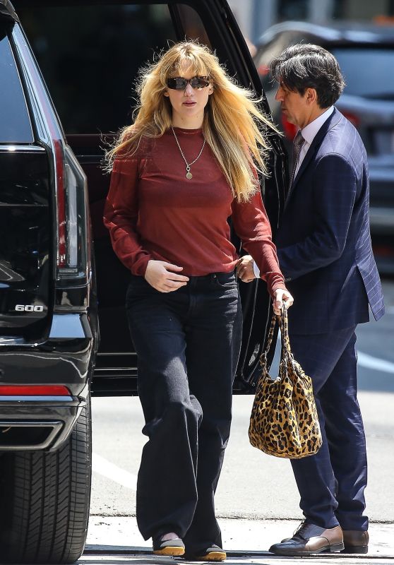 Jennifer Lawrence Sports Wales Bonner Sneakers NYC Errands
