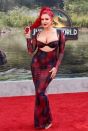 Justina Valentine Ignites "Jurassic World Rebirth" Premiere in Bold Plaid