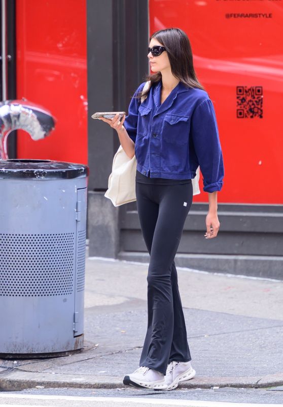 Kaia Gerber Debuts Athleisure Style in NYC Stroll