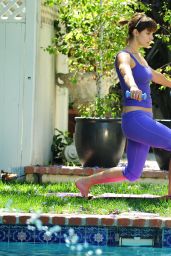 Katharine McPhee Strikes a Pose in Beverly Hills Yoga