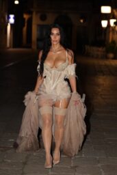 Kim Kardashian Unveils Sultry Dolce Notte Look in Venice