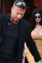 Kylie Jenner Channels Golden Lace Glamour in Venice