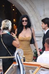 Kylie Jenner Channels Golden Lace Glamour in Venice