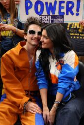 Kylie Jenner Timothée Chalamet Courtside Style Game 6 2025