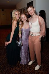 Lilia Buckingham Arrives in Emerald Grace at "Parade" Performance