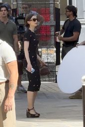 Lily Collins Filming "Emily in Paris" Season 5