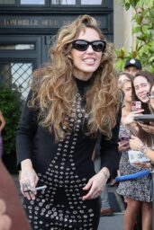 Miley Cyrus Debuts Edgy Parisian Style After Rehearsals