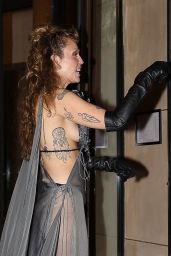 Miley Cyrus Debuts Jean Paul Gaultier Sheer Gown