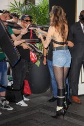 Miley Cyrus Sequin Halter Christian Louboutin NYC 06.04.2025