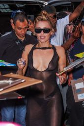 Miley Cyrus Sheer Dress NYC Return: 06.04.2025