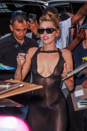 Miley Cyrus Sheer Dress NYC Return: 06.04.2025