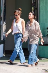 Minka Kelly, Khatira Rafiqzada lunch at All Time Los Angeles