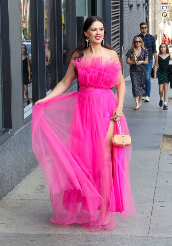 Natasha Blasick Dazzles in Fuchsia at Elio Premiere